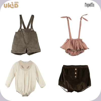 现货童装背带裤连体衣灯芯绒