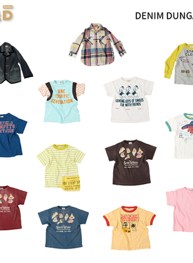 现货 DENIM DUNGAREE 2025ss 春夏新款儿童装短袖长袖T恤牛仔衣