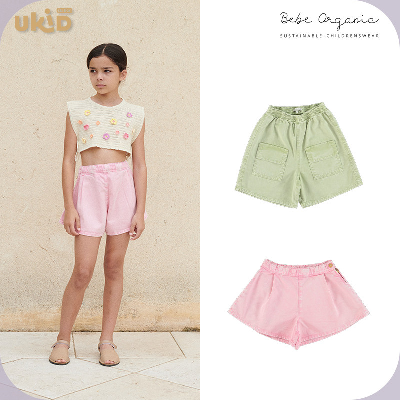 现货 BEBE ORGANIC 2024SS 春夏新款儿童装女短裤