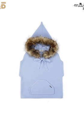 现货 MARAE 秋冬新款  儿童蓝色斗篷