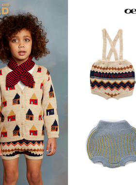 2021aw Oeuf 秋冬新款童装 背带针织裤 针织短裤