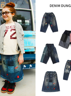 现货 DENIM DUNGAREE 2025ss 春夏新款儿童装短裤牛仔裤