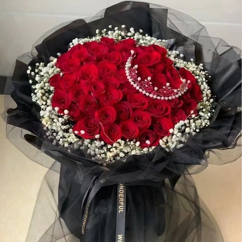 徐州市鲜花店速递礼物送生日粉红玫瑰束18云龙贾汪邳州新沂铜山县