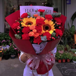 临沂市鲜花店专人送货生日红玫瑰束1罗庄沂南郯城平邑蒙阴县