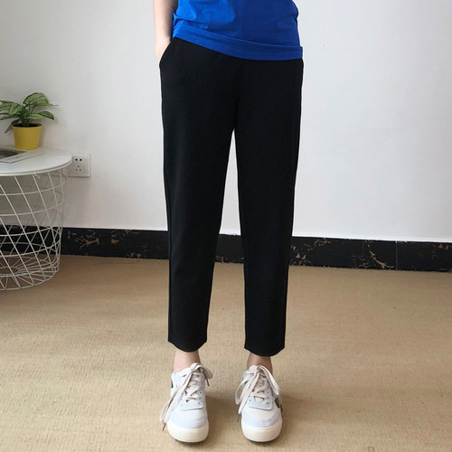 春秋加绒胖妹妹小脚九分裤
