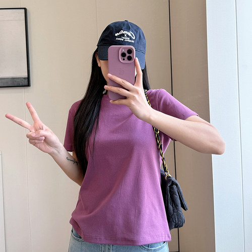COCO大码微胖mm2025宽松百搭收腰短袖上衣夏200斤正肩显瘦T恤女装