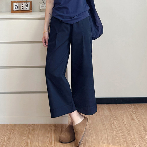 COCO微胖大码直筒休闲裤女夏季新款胖mm梨形身材高腰显瘦九分裤潮