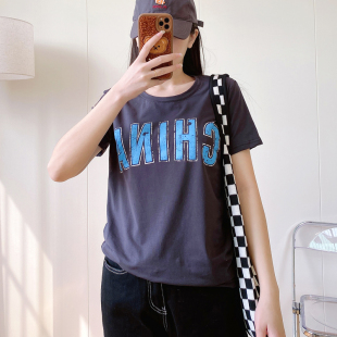 COCO微胖大码 胖mm纯棉印花短袖t恤女春夏宽松显瘦百搭短款上衣潮