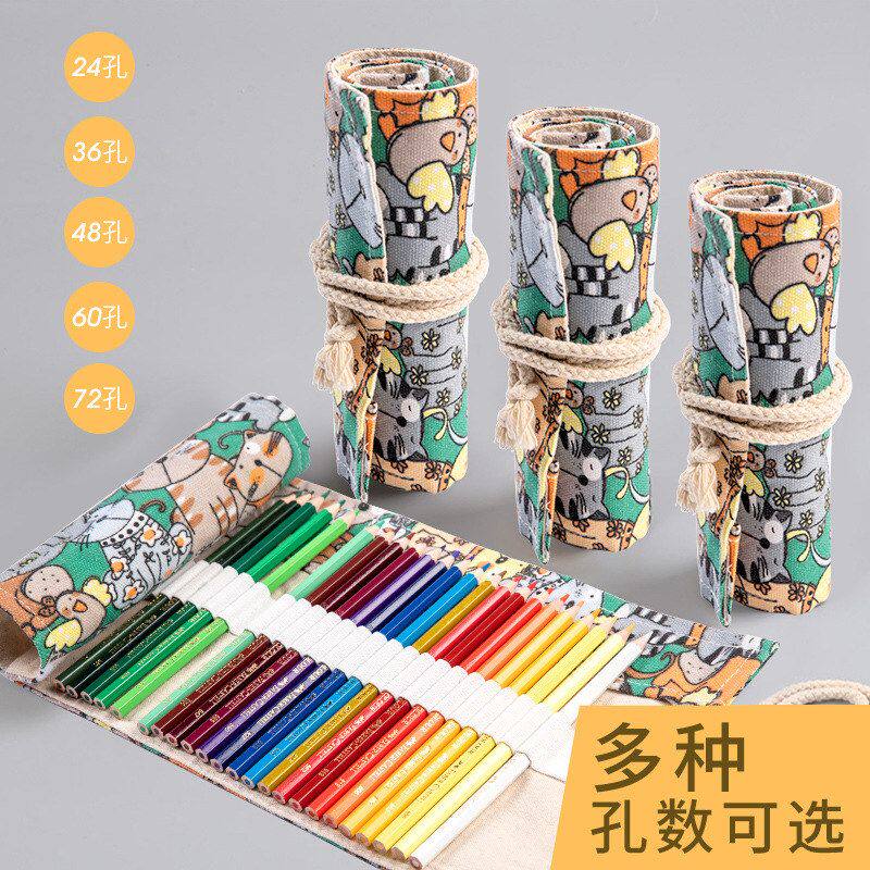 笔袋简约耐脏大容量铅笔收纳文具袋小学生便携式美术用笔袋萌猫款