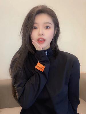 美潮加厚刺绣半高领全棉情侣高领