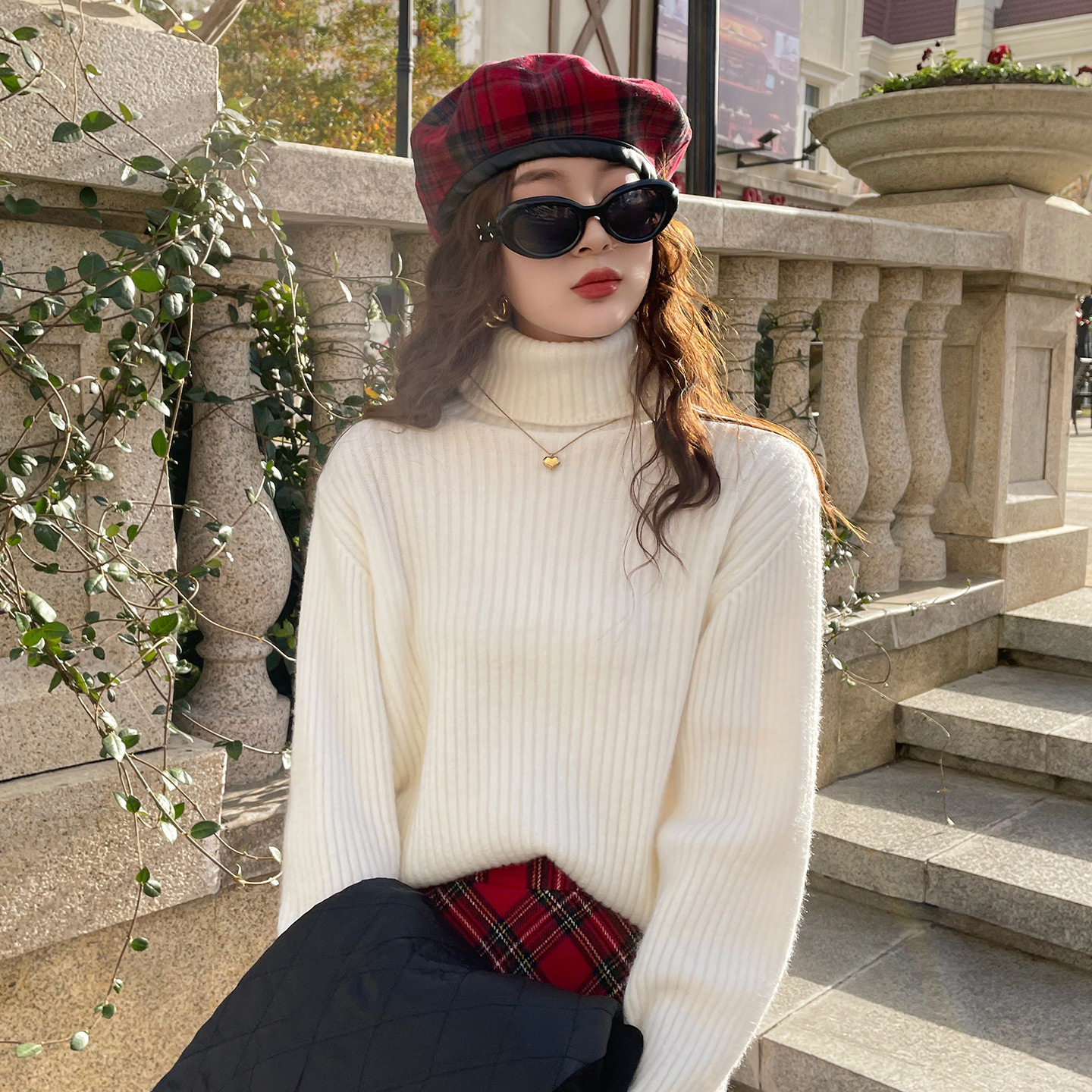 龙妹家白色高领加绒加厚毛衣女内搭打底衫2025冬新款爆款针织上衣,女装/女士精品,毛衣,淘宝优惠券,粉丝福利购,淘宝优惠卷