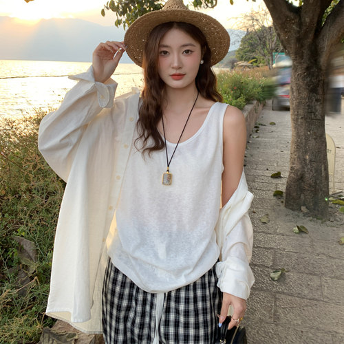 【垂顺宽松】V领百搭吊带小背心