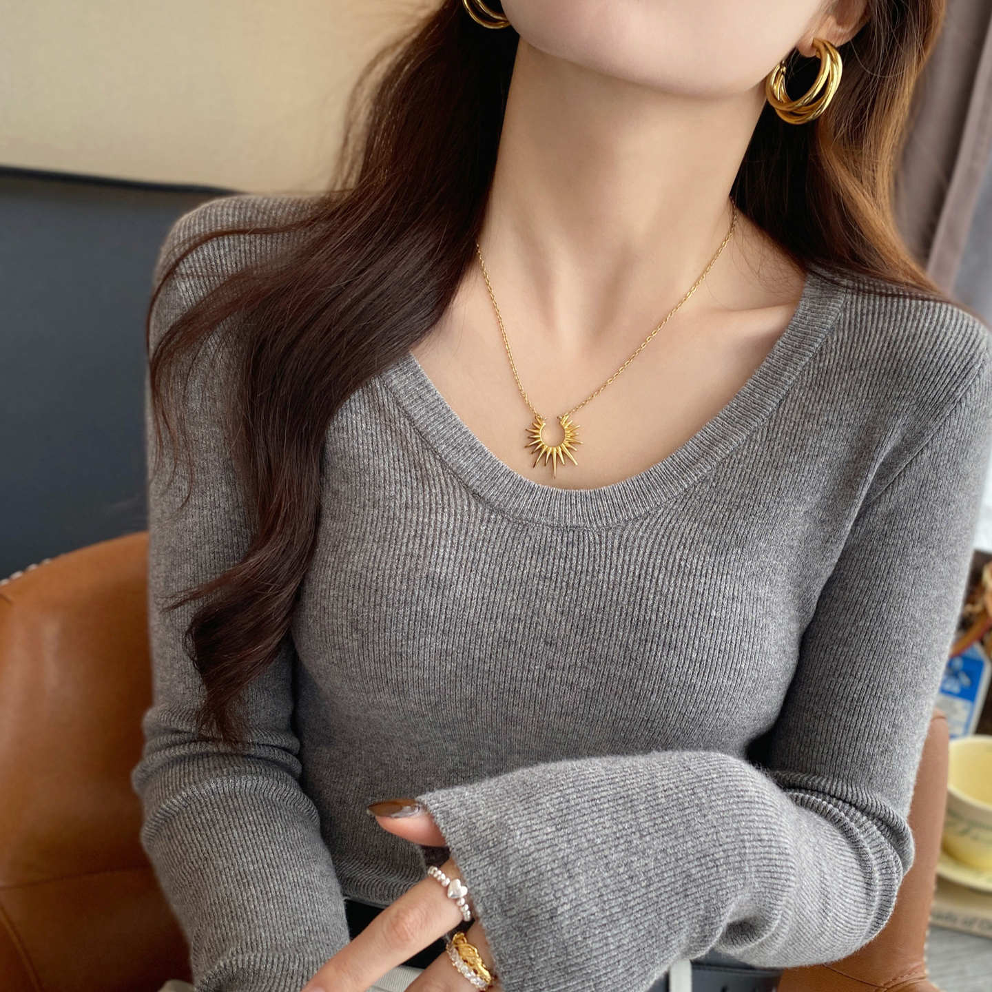 【秋冬气质低领打底衫】软糯亲肤