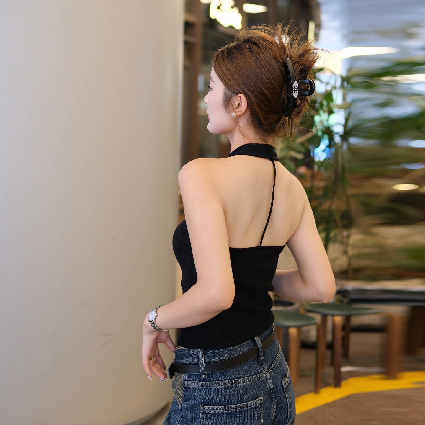 【纯欲露背挂脖吊带】修身百搭图片