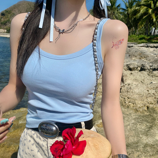 美背吊带小背心女春夏2026款 外穿带胸垫文胸一体内搭内衣打底上衣