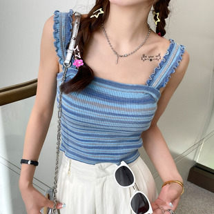 外穿吊带背心女2025新款 宽肩内搭辣妹泰式 多巴胺打底无袖 上衣夏季