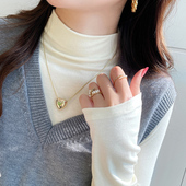 上衣 半高领加绒打底衫 莫代尔薄款 女装 冬内搭洋气显瘦长袖 2025新款