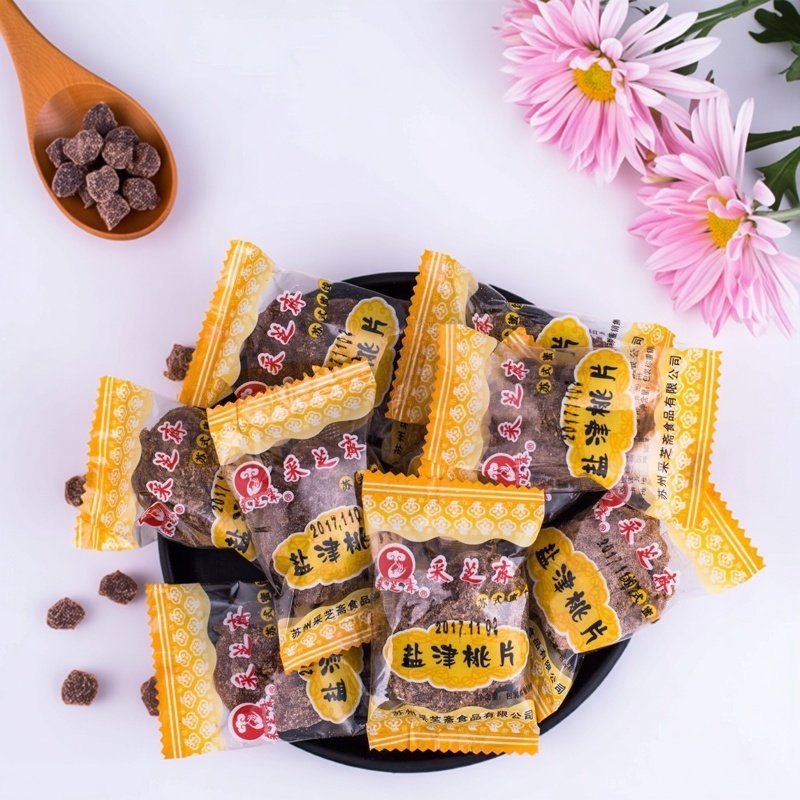 苏州特产采芝斋盐津玫瑰果汁桃片散称果脯桃干零食蜜饯休闲食品