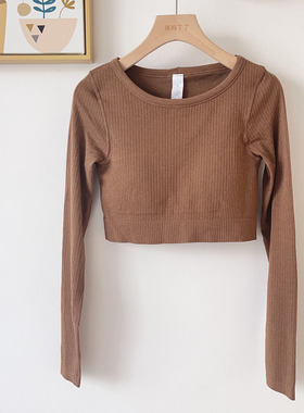 Ebb to Street 女士运动长袖T恤瑜伽服带胸垫EBB运动长袖瑜伽上衣