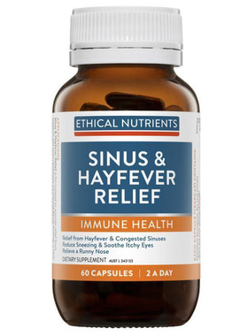 澳洲直邮 Ethical Nutrients鼻窦焱花粉过敏缓解HAYFEVER胶囊60粒