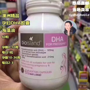 澳洲直邮 island生物岛 孕妇专用海藻油DHA 60粒 Bio