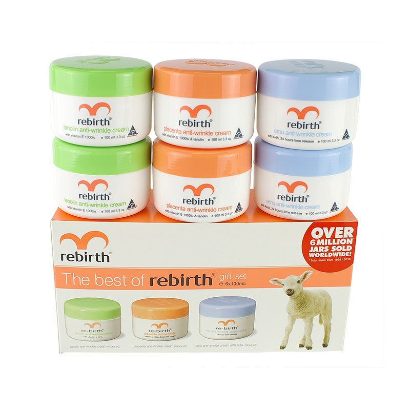 5款澳洲直邮 Rebirth蕾葆丝 羊胎素抗皱抗细纹绵延油维E面霜100g