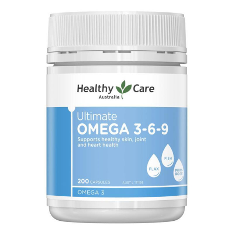澳洲直邮Healthy Care 欧米茄Omega369月见草鱼油亚麻籽混合胶囊