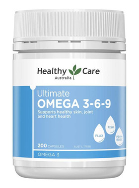 澳洲直邮Healthy Care 欧米茄Omega369月见草鱼油亚麻籽混合胶囊
