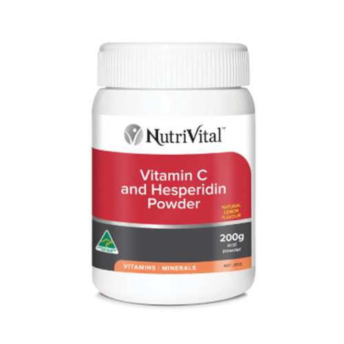 澳洲直邮 Nutrivital 维他命维生素C 补充粉剂 含橙皮苷 200g免疫