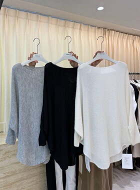 TOMORROW ANN正品早秋新款 慵懒松弛纯色宽松毛衣女