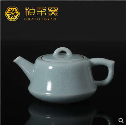 专柜正品柏采汝窑自然开片可养茶壶天青釉 HR132D娴语正心壶