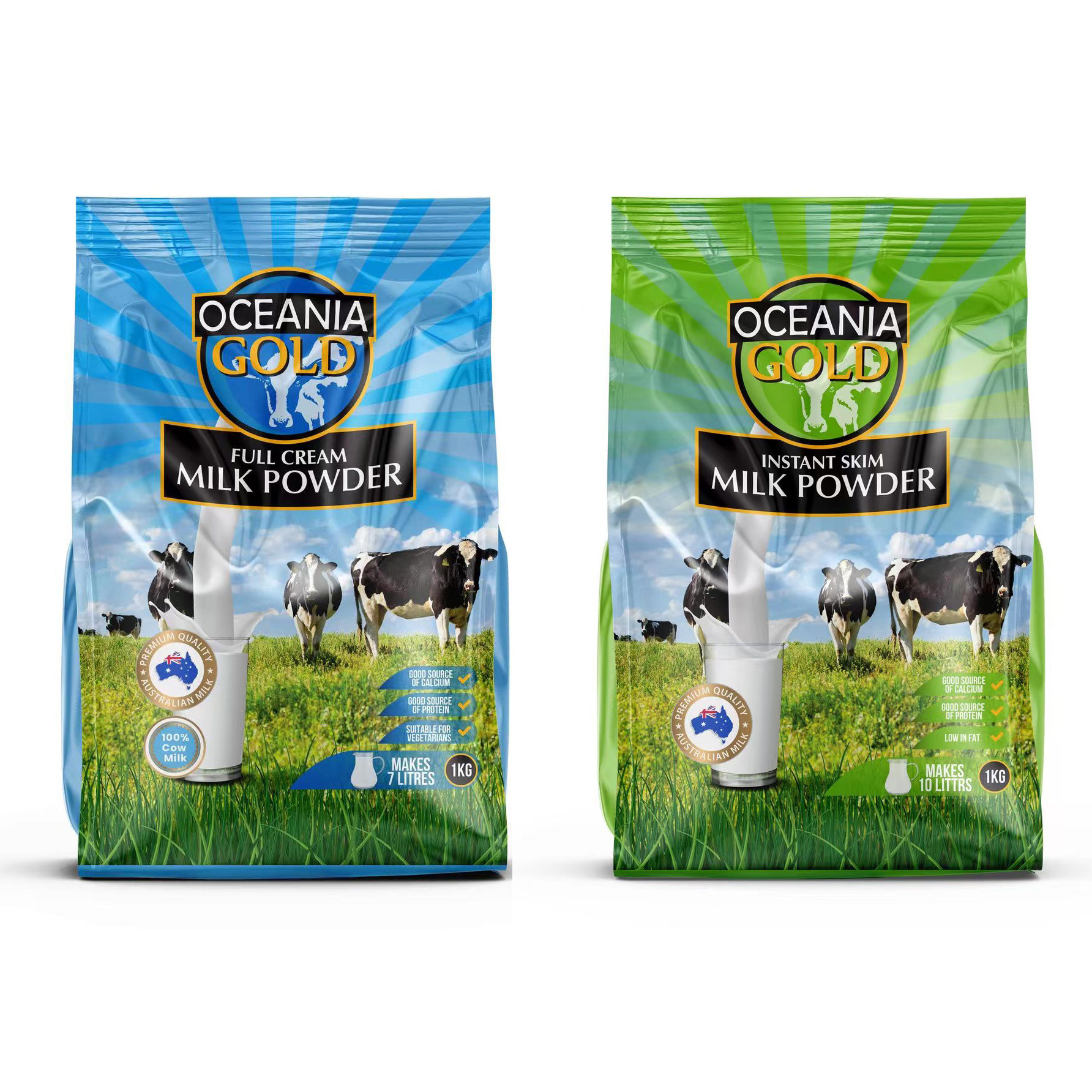 大洋洲Oceania全脂奶粉澳洲进口中老年成人儿童青少年高钙牛奶粉