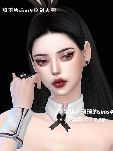 琦琦原创服装发型sims4捏脸游戏