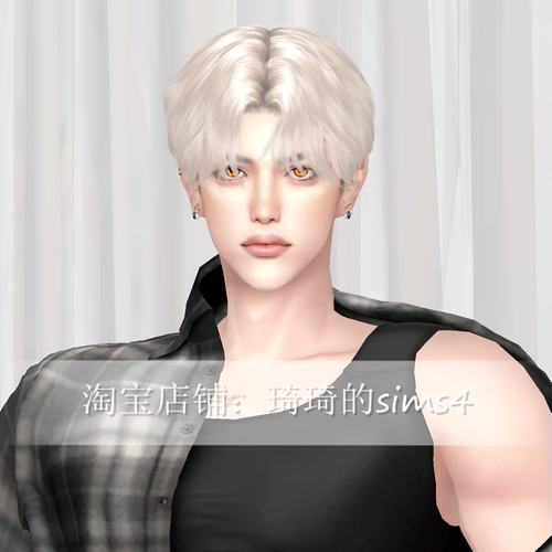 琦琦原创 模拟人生4人物mod|男376| 含8套服装发型sims4捏脸游戏