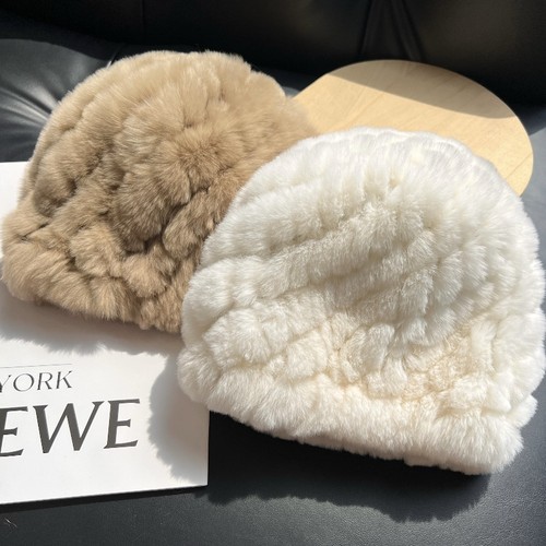 帽室内外简约女秋冬真毛手感柔软