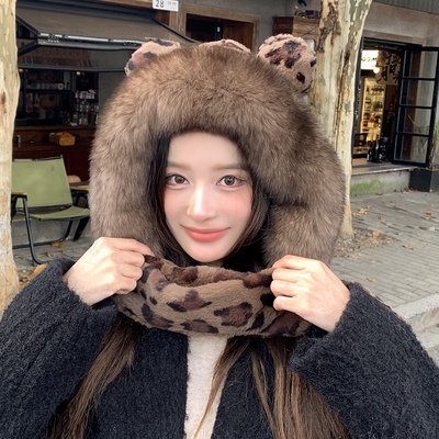 赛雅娜连体风雪帽韩版可爱女秋冬