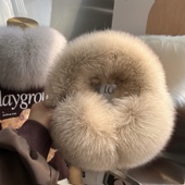 真狐狸毛耳罩韩版 可爱毛绒耳捂子冬季 护耳保暖毛毛耳包防冻耳套女