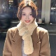秋冬保暖皮草围巾女獭兔毛绒双面编织水钻韩版 百搭气质围脖