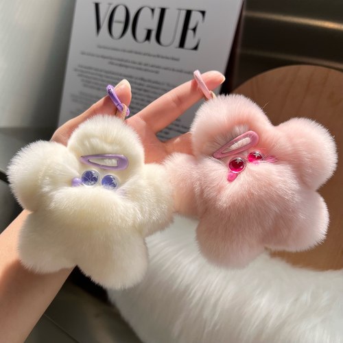 赛雅娜皮草钥匙扣可爱