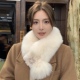 狐狸毛围巾女秋冬韩版 高级感保暖加厚双面护颈毛绒围脖皮草毛领子