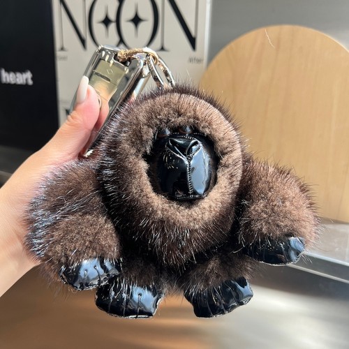 大猩猩钥匙扣挂件水貂毛玩偶挂饰