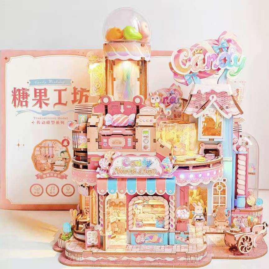 【正版】同趣糖果工坊手工3diy拼装传动模型榫卯摆件拼图礼物女孩