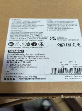 【议价】3RA6120-2AB32西门子控制与保护开 关电器正