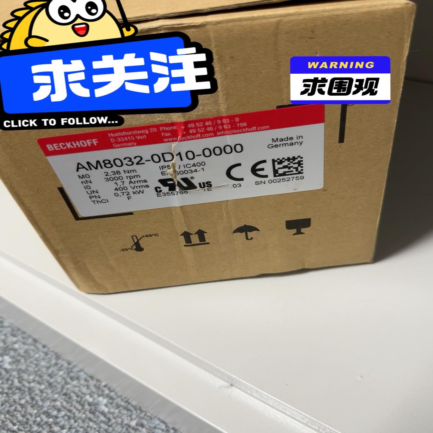 【议价】BECKHOFF电机AM8032-0D10-0000