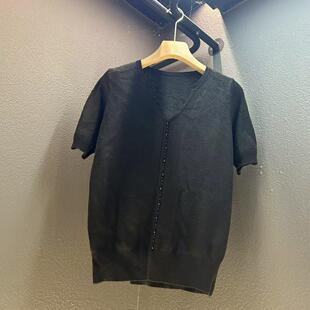 时尚 80斤 休闲针织短袖 衣长57CM 140斤 上衣女 2025年新款