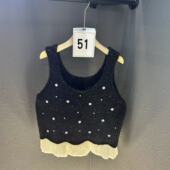 100号 主播12号 2024年新款 宽松针织马甲上衣女宽松韩版