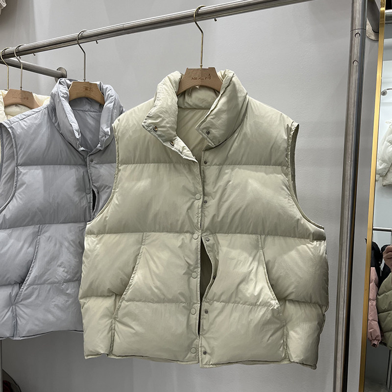 韩国东大门短款立领羽绒马甲