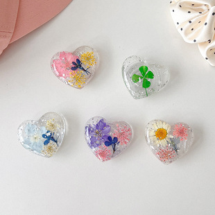 闪粉亮片花朵银箔爱心手机气囊支架可伸缩黏贴式桌面支架看追剧