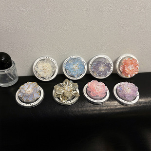 ins风立体花朵银箔爱心手机气囊支架可伸缩磁吸式桌面支架看追剧