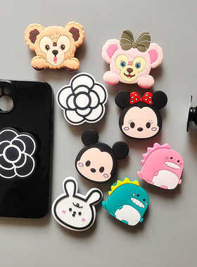 小众 懒人气囊支架桌面可伸缩拆卸气垫背贴手机扣指环女吸盘式 壳